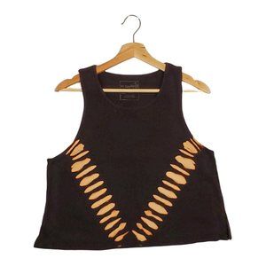 We the Free Black Burnout Cropped Tank Sz. Medium